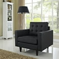thumbnail image 5 of Modway Empress Bonded Leather Armchair in Black, 5 of 5