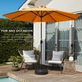 thumbnail image 4 of Best Choice Products 10ft Outdoor Steel Market Patio Umbrella w/ Crank, Tilt Push Button, 6 Ribs - Orange, 4 of 8