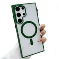 thumbnail image 1 of Jiahe Cover for Samsung Galaxy S23, Compatible with MagSafe Case,Slim Shockproof TPU Bumper Anti-Scratch Acrylic Matte Transparent Case Cover, darkgreen, 1 of 5