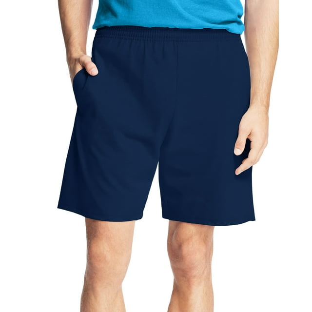 Hanes Shorts en Jersey de Coton pour Hommes, 4TG, Marine