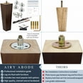 thumbnail image 3 of Juego de patas para muebles Airy Abode Walnut Square, 15 cm, 3 of 7