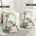 thumbnail image 2 of Easter Egg Pug Bunny Ear Welcome Spring Truck Foldable Laundry Basket Dog Lover Gifts Organizer Storage with Handles - 12002, 2 of 5
