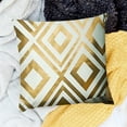 thumbnail image 2 of White and Gold Throw Pillow Covers Geometric Pillow Cases Square Decorative Cushion Covers for Sofa Couch Outdoor, 2 of 5