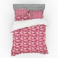 thumbnail image 2 of Geometric Duvet Cover Set, Honeycomb Style Hexagons Various Abstract Pattern, Bedding Set with Shams and Fitted Sheet, 3 Sizes, by Ambesonne, 2 of 3