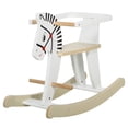 thumbnail image 5 of Baby Rocking Horse, Kids Rocking Horse Ride-On Chair Toy with Wood Safety Bar, Wooden Rocking Horse Toddler Baby Ride-on Toys for Kids 1-3 Years, White, 5 of 5