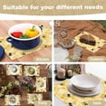 thumbnail image 4 of Honeycomb Bees Placemats Set of 6 Honey Bee Floral Table Place Mats 11.8x17.7 Inch Non-Slip Linen Washable Table Mats Heat Resistant Placemats for Kitchen Dining Tables Outdoor Party Wedding, 4 of 9