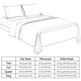 thumbnail image 3 of Satin Bed Sheet Set 4 Piece, Silk Bedding Set with 1 Flat Sheet, 1 Fitted Sheet and 2 Silk Pillowcases, White, King Size, 3 of 7
