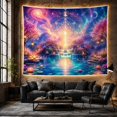 thumbnail image 6 of Golden Mandala Over a Lotus Waterfall, Serene Digital Art for Fantasy Fans, Cosmic Meditation Decor, Housewarming Gift, Tapestry Wall Hanging for Bedroom and Studio, 6 of 7