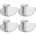thumbnail image 1 of Ganchos para toallas, paquete de 4, ganchos de pared, autoadhesivos de acero inoxidable, sin perforaciones, resistentes al óxido, para cocina, baño, oficina (gotas de agua), 1 of 5