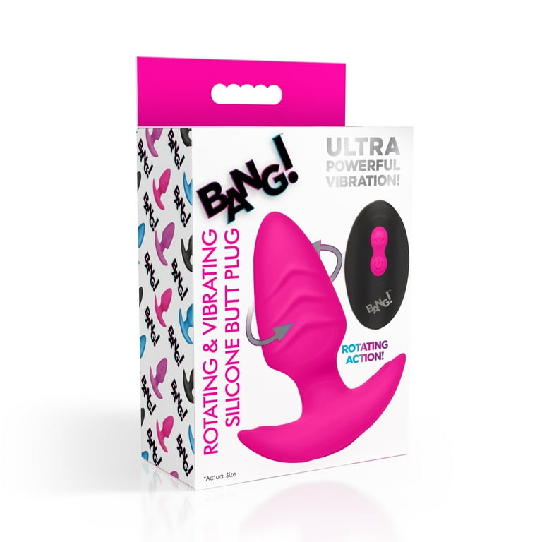 Bang! Rotating & Vibrating Tapered Butt Plug w/Remote - Pink - Walmart.com Bang! Rotating & Vibrating Tapered Butt Plug w/Remote - Pink - Walmart.com