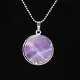 thumbnail image 3 of Pendentif Perle en Pierre Naturelle Quartz Argent Couleur Collier Femmes Hommes, 3 of 6
