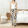 thumbnail image 5 of Pajama Pants Women, Golden Brown Chocolate Print Sweatpants Soft Sleep Lounge Pants, Casual PJ Bottoms Pants with Pockets, 5 of 5