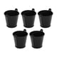thumbnail image 1 of 5 cubos de metal galvanizado, cubos de hielo, recipientes para manualidades con asa, decoración del hogar, jarrones metálicos decorativos resistentes Negro, 1 of 8
