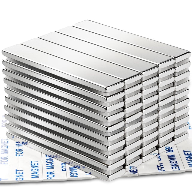 Imanes de barra DIYMAG de neodimio fuerte, 60 x 10 x 3 mm (paquete de 50)