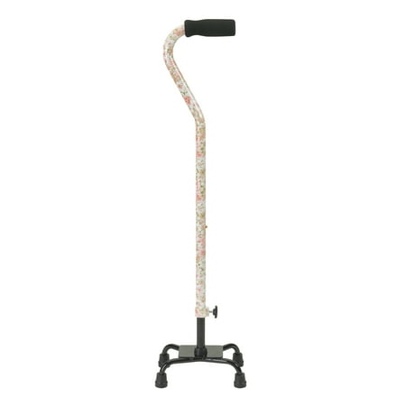 Drive Medical Small Base Quad Cane with Foam Rubber Hand Grip