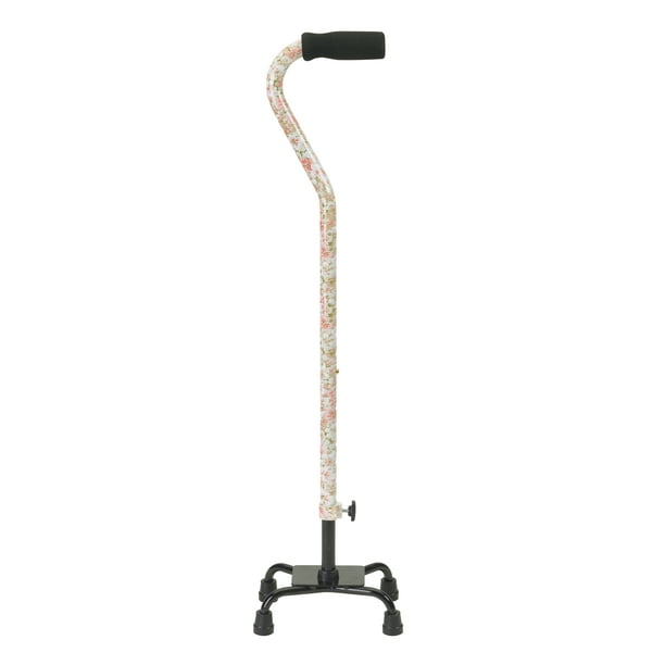 Drive Medical Small Base Quad Cane with Foam Rubber Hand Grip Walmart