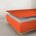 thumbnail image 4 of DNG Creations 5 Piece Zipper Sheet Set - Include (1 Elastic Fitted Sheet, 1 Base Sheet has Zipper, 1 Flat Sheet And 2 Pillowcase) 18 Inch Deep Pocket ( Stripe Orange - Twin XL ), 4 of 7