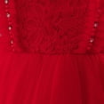 thumbnail image 6 of Makaor Flower Girl Dress Toddler Girls Ruffle Ruched Birthday Party Dresses Mesh Cap Sleeve Formal Dresses Empire Waist Ball Gown Dress, 6 of 8