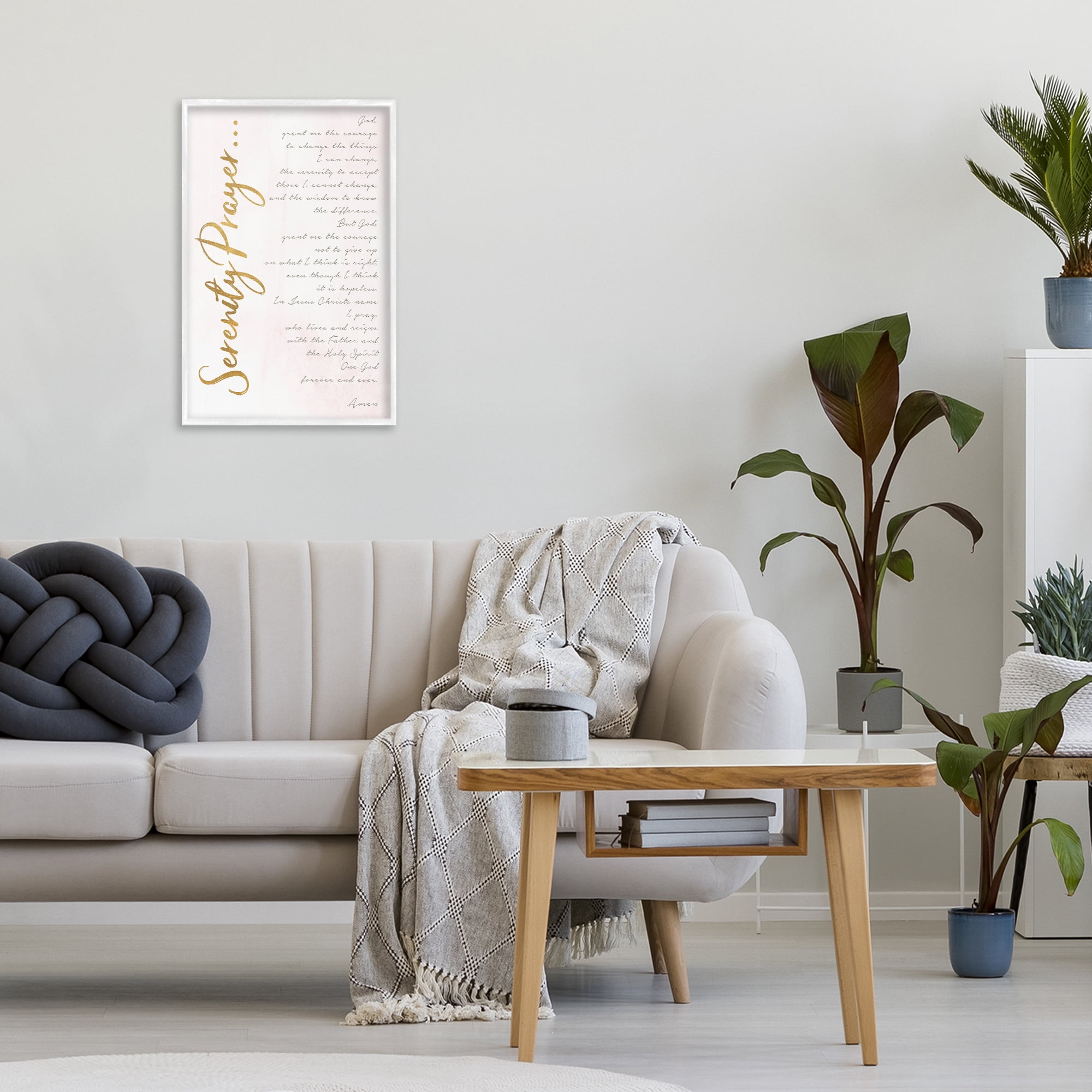 Stupell Industries Serenity Prayer Scripture White Framed Giclee Art, design by Anna Quach