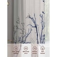 thumbnail image 6 of Blue Tree Sheer Curtains 63 Inch Length 2 Panels Set, Retro Farmhouse Botanical Branches Bird Voile Window Treatment Rod Pocket Curtains Sheers Drapes for Bedroom/Living Room/Kitchen 52x"63"x2, 6 of 7
