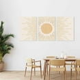thumbnail image 6 of Boho Sun Wall Art Set of 3, Wall Art Yellow Sun Rising Geometric Nature Illustrations Line Art Wall, Mid-Century Modern Prints Boho Sun Wall Decor for Living Room, Bedroom, Bathroom, Office, 12"x16", 6 of 6