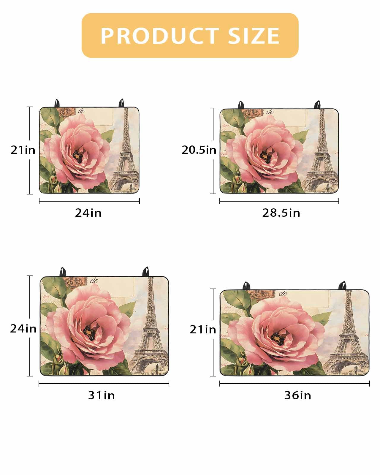 nqOlkjepod Large Induction Cooktop Protector Mat 36"x21", Vintage Floral Stove Top Covers for Electric Stove, Retro Letter Tower Decorative Stove Burner Cover Mats, Glass Top Stove Cover