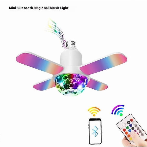 White Mini Bluetooth Magic Ball Music Light Children's Sound Machine with Night Light, Nursery Decor
