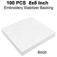 thumbnail image 2 of Tear Away Stabilizer for Embroidery, 8x8Inch 300PCS Precut Embroidery Stabilizers, Embroidery Backing Stabilizer, 2 of 7