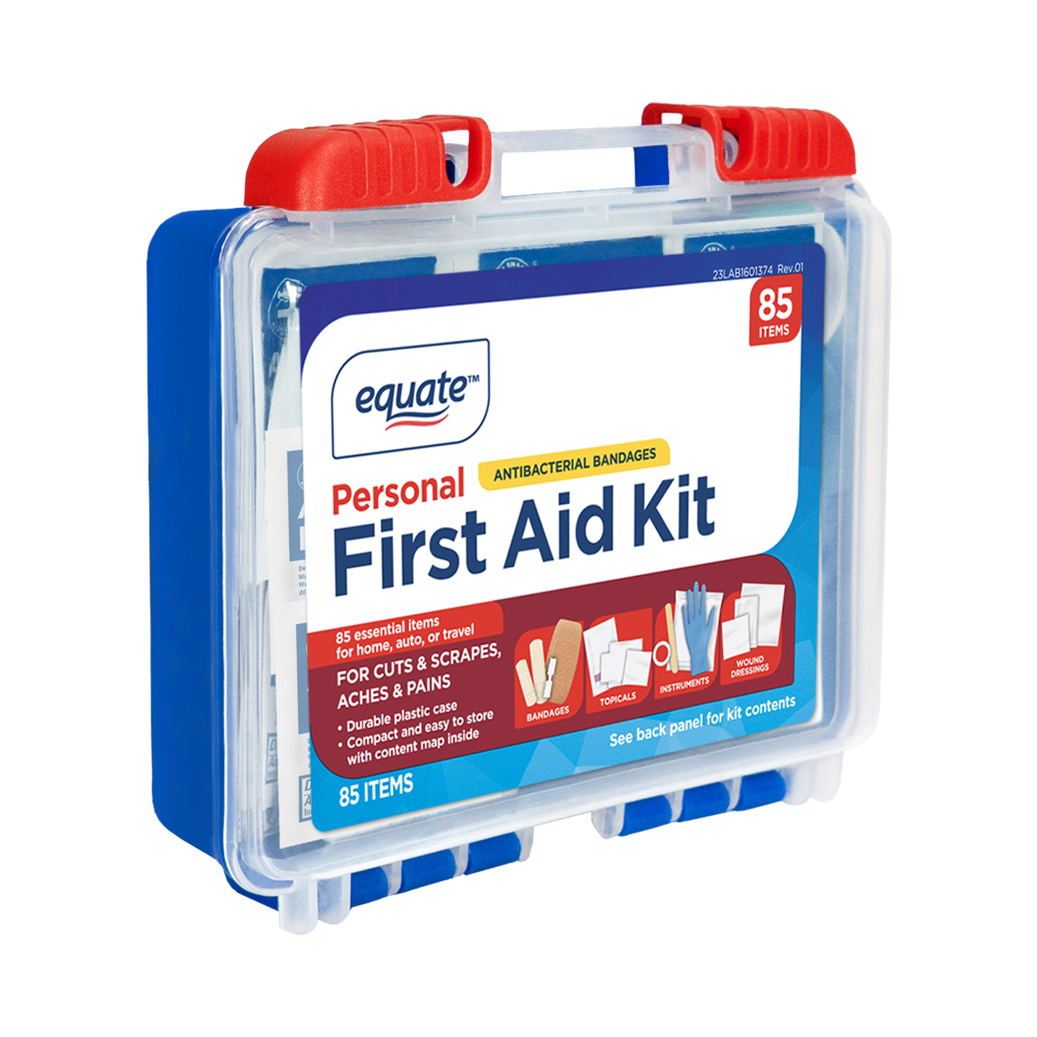 Equate On-The-Go First Aid Kit, 85 Pieces photo 8