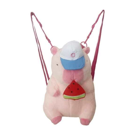 fenteer Capybara Backpack Stuffed Capybara Cartoon Daypack Funny Backpack Plush Toy Doll