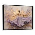thumbnail image 2 of Designart "Purple And Gold Minimalism Ballerina" Ballet Floater Framed Wall Art Prints, 2 of 5
