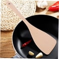 thumbnail image 3 of Espátulas de madera para cocinar, espátulas de madera de haya sin revestimiento de 13 pulgadas para freír, espátula plana antirayaduras para sartén y wok, 3 of 5