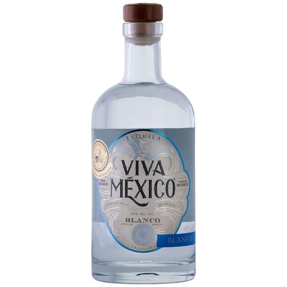 Tequila Viva México Retro Blanco, Doble Destilación, 700ml Viva México Tequila Blanco