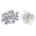 thumbnail image 5 of Aspire ABS Number ID Tags Keychains, Numbered Key Rings, Metal Key Tag Set, Pack of 50, Black 1 to 50, 5 of 6