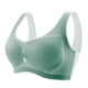 thumbnail image 1 of Ropa interior sin costuras de seda de hielo de verano para mujer, pecho grande, pequeño, inalámbrico, antiflacidez, talla grande, sujetador de espalda de belleza, estilo chaleco, 1 of 1