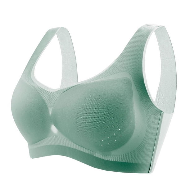 Ropa interior sin costuras de seda de hielo de verano para mujer, pecho grande, pequeño, inalámbrico, antiflacidez, talla grande, sujetador de espalda de belleza, estilo chaleco