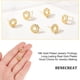 thumbnail image 3 of 10 pares de pendientes de latón con forma de flor chapados en oro auténtico de 18 quilates, con agujero para hacer joyas., 3 of 9