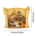 thumbnail image 6 of Jubilant  Nativity Scene Christmas Gift Meaningful Holiday Decor Christmas Manger Shed Statue Nativity Scene Resin Stable Creche Figurine for Holiday for Church, 6 of 8