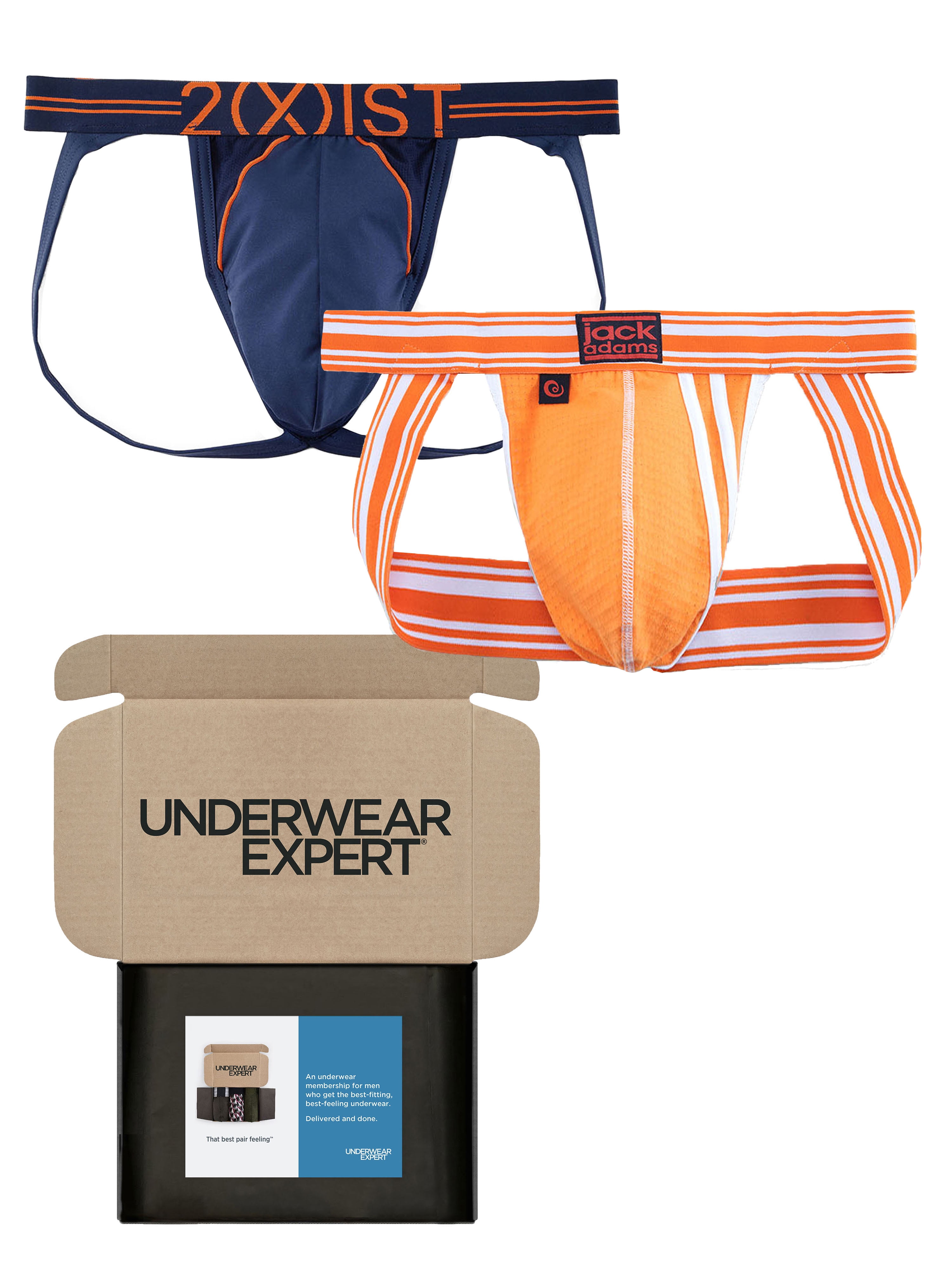 Underwear Expert Men's Jockstraps Curated Mystery Box, 2 Pairs