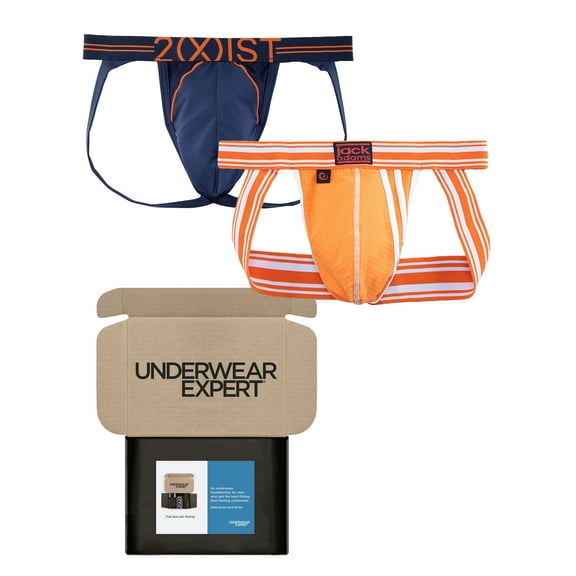 Underwear Expert Men's Jockstraps Curated Mystery Box, 2 Pairs