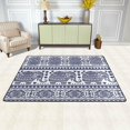 thumbnail image 2 of GZHJMY Geometric Area Rug 4'x6', Tribal Ethnic Elephant Polyester Area Rug Mat for Living Dining Dorm Room Bedroom Home Decorative, 2 of 5