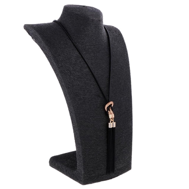Collar de cadena larga Hugo para Mujer negro