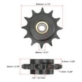 thumbnail image 2 of Uxcell Idler Sprocket, 8mm Bore 1/2" Pitch 12 Tooth, Carbon Steel with 2 Insert Bearing, 2 of 6