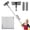 gray, variant on 2 in 1 Extendable Window Squeegee Cleaner, Long Telescopic Pole Glass Washing Scrubber with Replacement Microfiber Pads, High Rise Indoor Outdoor Window Washing Tool