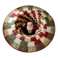 thumbnail image 3 of 39" Christmas Mat â Christmas 3D Visual Rugs Decorative Rug with Depth Pattern Theme Santa Claus Quilted Round Mat Non- Door Mats Gift for Home Parties, 3 of 9