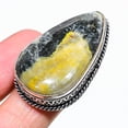 thumbnail image 2 of Natural Bumble Bee Jasper Gemstone 925 Sterling Silver Gift Ring Size 10, 2 of 2