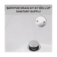 thumbnail image 4 of Chrome Tip Toe Bathtub Tub Drain Conversion Kit Assembly, Tub Drain Trim Kit With Two Hole Overflow Faceplate, 4 of 6