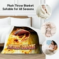 thumbnail image 4 of Custom Football Blanket - 40x50 Inches Sports Soft Cozy Fleece Blankets - Personalized Gifts for Football Player - Fire Plush Blanket for Boys Kids - Living Room Decor for Couch Party, 4 of 6