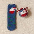 thumbnail image 2 of Christmas Fuzzy Cozy Socks for Women Fluffy Plush Warm Fun Colorful Holiday Sleeping Socks Gifts, 2 of 2