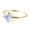 Rose Gold Plated, variant on Natural Princess cut moonstone, solitaire rainbow moonstone promise ring in 925 Sterling Silver Yellow Gold Plated for Women